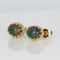 Boucles d'oreilles Boucles d'oreilles en or jaune 585 et opales noires naturelles 58 Facettes E025