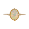 Bague 54 Bague en or jaune 14 ct avec opale blanche naturelle 58 Facettes R005