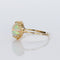 Bague 54 Bague en or jaune 14 ct avec opale blanche naturelle 58 Facettes R005