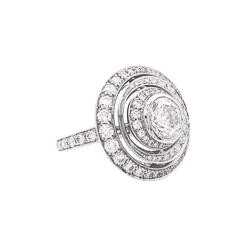 Bague 50 Boucheron Idylle - Bague en or blanc et diamants 58 Facettes 35695