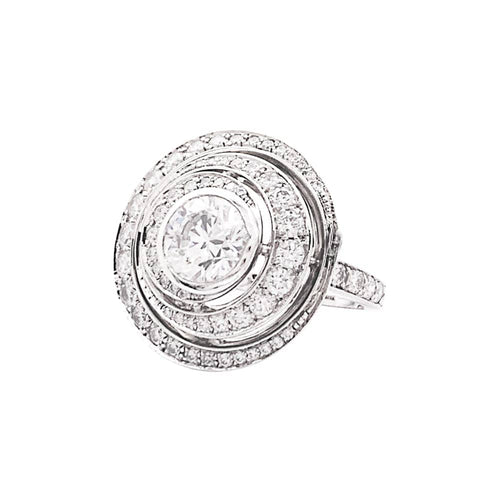 Bague 50 Boucheron Idylle - Bague en or blanc et diamants 58 Facettes 35695