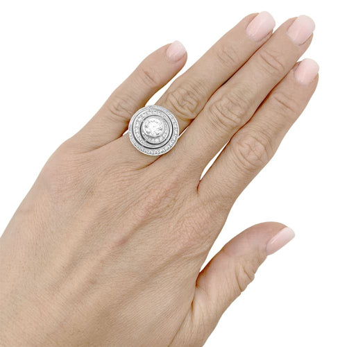 Bague 50 Boucheron Idylle - Bague en or blanc et diamants 58 Facettes 35695