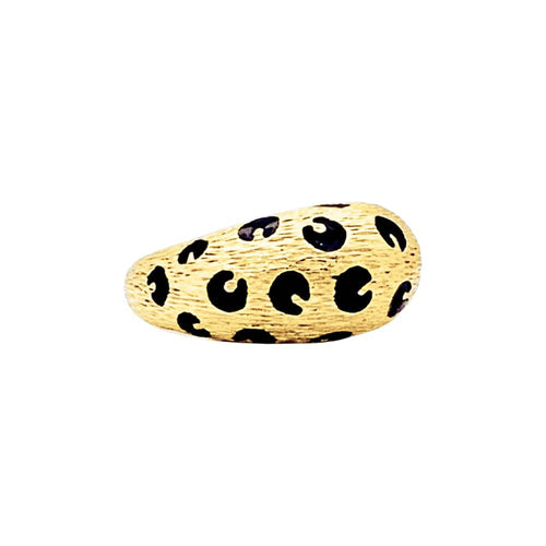Bague 52 Fred Paris Léopard - Bague en or jaune et émail noir 58 Facettes 35769