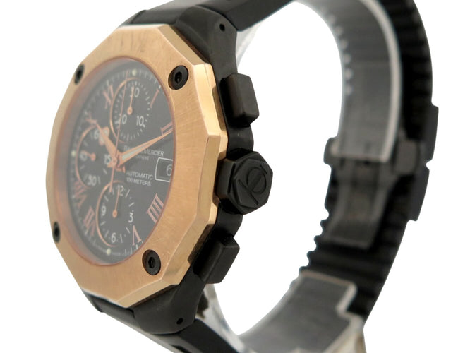 Montre Baume et Mercier Riviera - Montre chronographe en acier et or rose 58 Facettes 275444