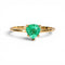 Bague 51 Bague en or jaune 14 ct et émeraude naturelle 58 Facettes R005