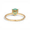 Bague 51 Bague en or jaune 14 ct et émeraude naturelle 58 Facettes R005