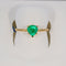 Bague 51 Bague en or jaune 14 ct et émeraude naturelle 58 Facettes R005