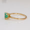 Bague 51 Bague en or jaune 14 ct et émeraude naturelle 58 Facettes R005