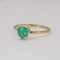 Bague 51 Bague en or jaune 14 ct et émeraude naturelle 58 Facettes R005