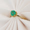 Bague 51 Bague en or jaune 14 ct et émeraude naturelle 58 Facettes R005