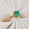 Bague 51 Bague en or jaune 14 ct et émeraude naturelle 58 Facettes R005