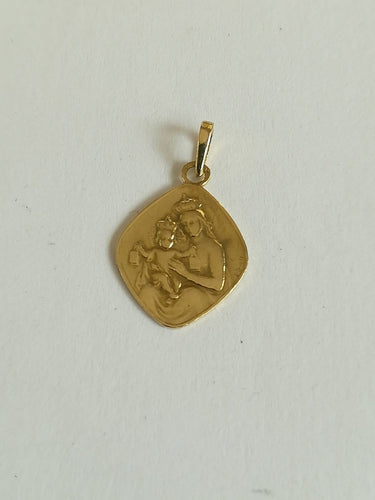 Pendentif Médaille du scapulaire en or jaune 58 Facettes MED 005