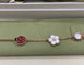 Bracelet Van Cleef & Arpels Lucky Spring - Bracelet 5 motifs en or rose et pierres 58 Facettes jnci89