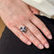 Bague 49 Bellin - Bague bouquet en or gris et platine, diamants, saphirs 58 Facettes REF2578-346