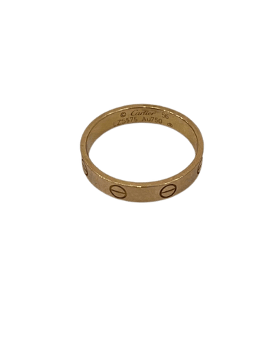 Bague 56 Cartier Love - Bague petit modèle en or rose 58 Facettes jnci92