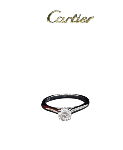 Bague 51 Cartier 1895 - Bague en platine et diamant 58 Facettes jnci92