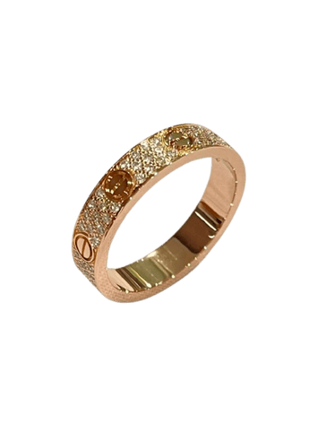 Bague 49 Cartier Love - Bague en or rose et diamants 58 Facettes jnci93