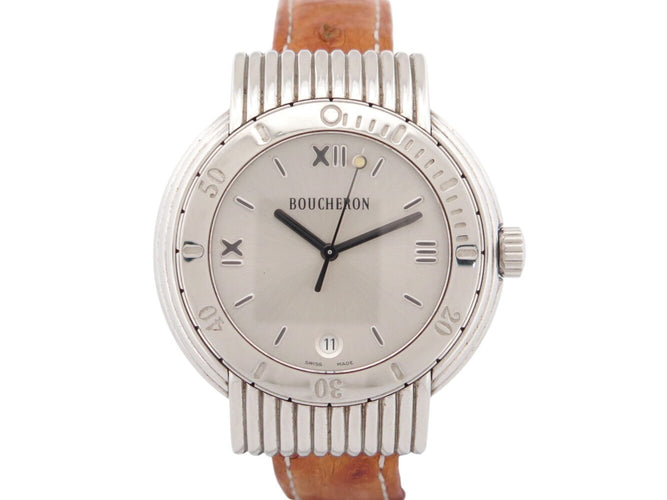 Montre Boucheron Reflet Solice - Montre 37 mm en acier palladié et diamants 58 Facettes 275501