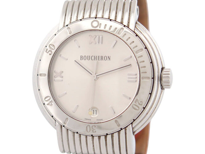 Montre Boucheron Reflet Solice - Montre 37 mm en acier palladié et diamants 58 Facettes 275501