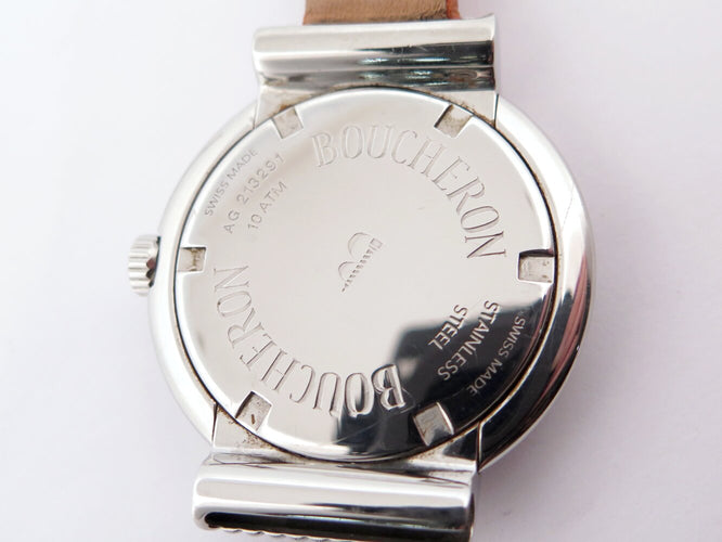 Montre Boucheron Reflet Solice - Montre 37 mm en acier palladié et diamants 58 Facettes 275501