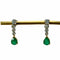 Boucles d'oreilles Boucles d'oreilles - Pendants en or gris 18K émeraudes 58 Facettes REF24017-181
