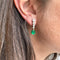 Boucles d'oreilles Boucles d'oreilles - Pendants en or gris 18K émeraudes 58 Facettes REF24017-181