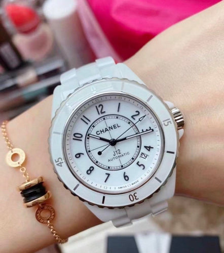 Montre Chanel J12 - Montre automatique en céramique blanche 58 Facettes jnci97