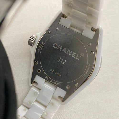 Montre Chanel J12 - Montre automatique en céramique blanche 58 Facettes jnci97