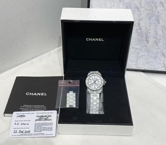 Montre Chanel J12 - Montre automatique en céramique blanche 58 Facettes jnci97