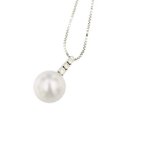 Collier Damiani - Collier en or blanc avec perle de Tahiti et diamants 58 Facettes 39796