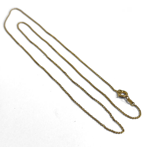 Collier Chaîne fine maille plate en or jaune 18K 58 Facettes REF2564-332