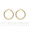 Boucles d'oreilles Boucles d'oreilles créoles torsadées en or jaune 58 Facettes 38737