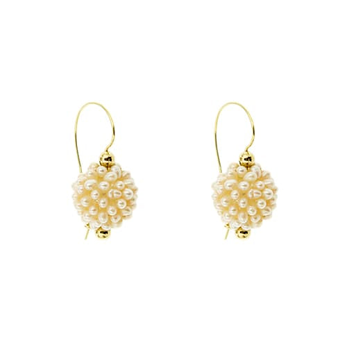 Boucles d'oreilles Boucles d'oreilles pendantes en or jaune 18 ct et perles 58 Facettes 36791