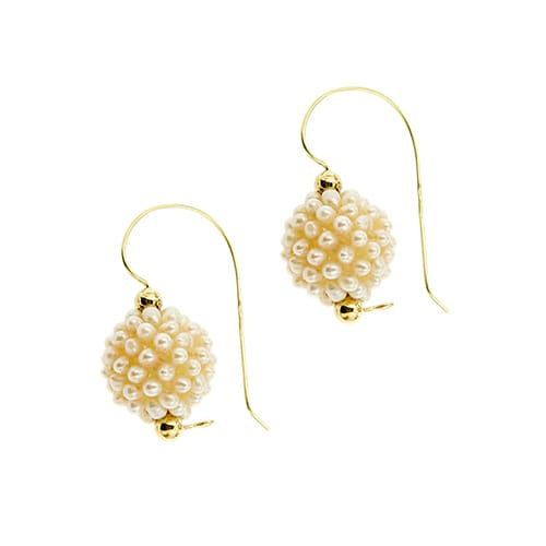 Boucles d'oreilles Boucles d'oreilles pendantes en or jaune 18 ct et perles 58 Facettes 36791