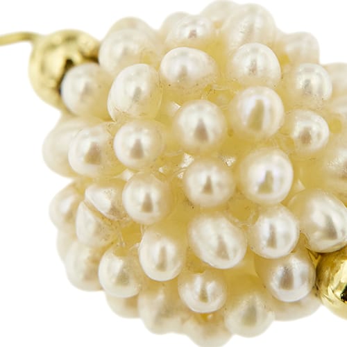 Boucles d'oreilles Boucles d'oreilles pendantes en or jaune 18 ct et perles 58 Facettes 36791