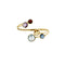 Bracelet Bracelet rigide contrarié en or jaune et pierres précieuses 58 Facettes 41831