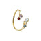Bracelet Bracelet rigide contrarié en or jaune et pierres précieuses 58 Facettes 41831
