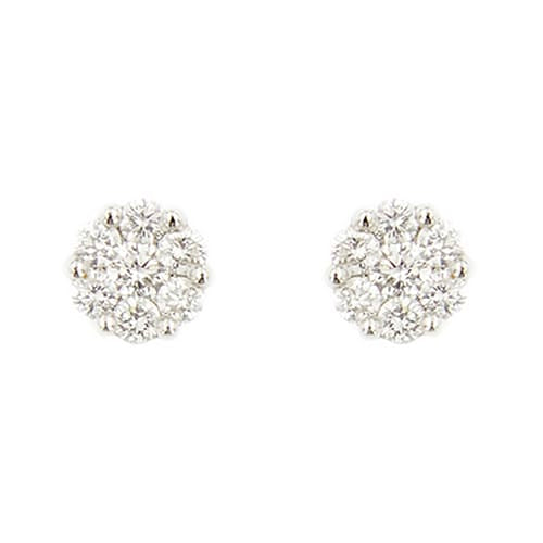 Boucles d'oreilles Gioielli di Valenza - Boucles d'oreilles en or blanc et diamants 58 Facettes 39797