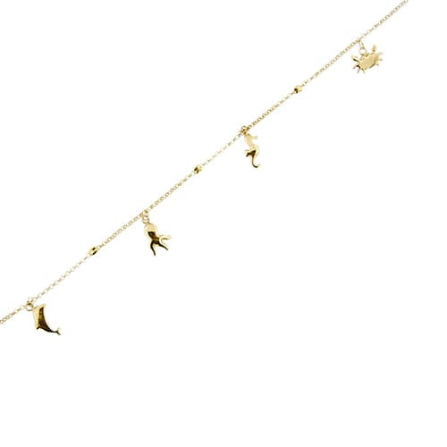Bracelet Fab - Bracelet charms animaliers marins en or jaune 58 Facettes 33887