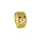 Bague 56 Bague ajourée en or jaune avec rubis, émeraudes, saphirs et diamants 58 Facettes 40254