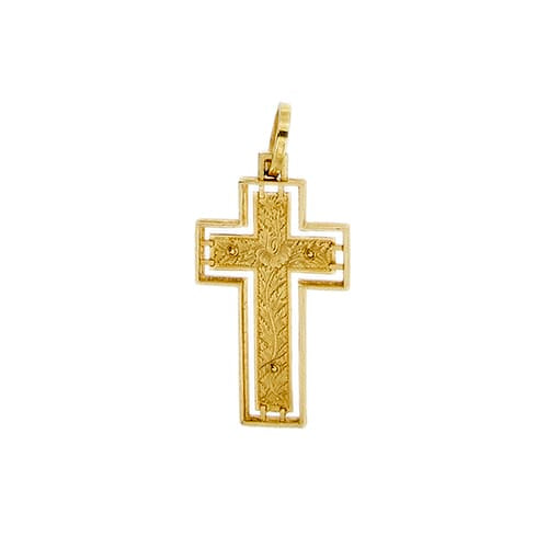 Pendentif Pendentif croix avec Jésus en or jaune 58 Facettes 40764