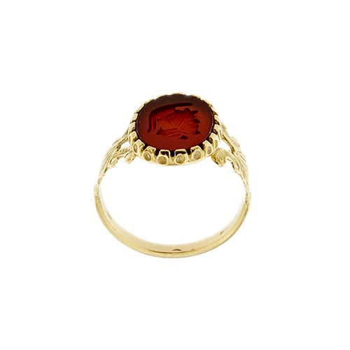 Bague 69 Bague chevalière homme en or jaune et camée de cornaline 58 Facettes 38403