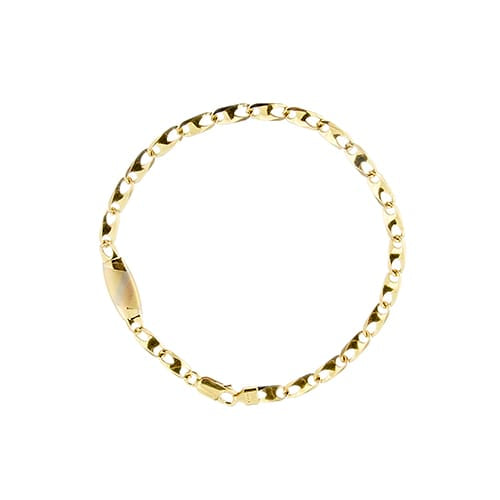 Bracelet Polverini - Bracelet homme maille Valentino en or jaune 58 Facettes 34883
