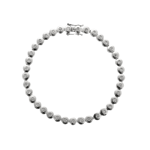 Bracelet Bracelet ligne en or blanc et diamants 58 Facettes B260063
