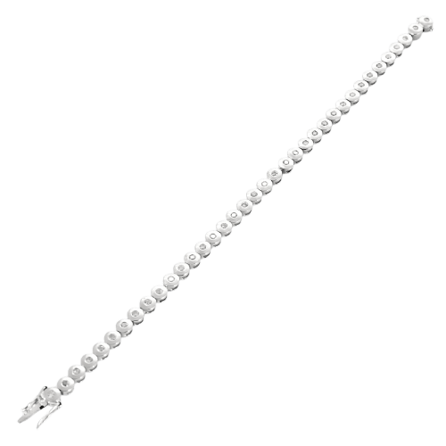 Bracelet Bracelet ligne en or blanc et diamants 58 Facettes B260063