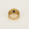 Bague 52 Bague d'archer en or jaune, saphir, diamants et rubis 58 Facettes B250394