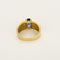 Bague 54 Bague en or jaune et or blanc, saphir et diamants 58 Facettes B260244