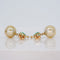 Boucles d'oreilles Boucles d'oreilles en or jaune 14 ct, émeraudes, perles et diamants 58 Facettes E026