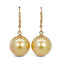Boucles d'oreilles Boucles d'oreilles en or jaune 585 et perles des mers du Sud 58 Facettes E027
