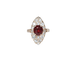 Bague 52 Bague marquise ancienne en or rose, spinelle rouge et diamants 58 Facettes